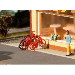 Modélisme HO : Accessoires de décor : 8 vélos - Faller
