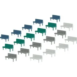 Modélisme HO : Accessoires de décor : Bancs - Faller