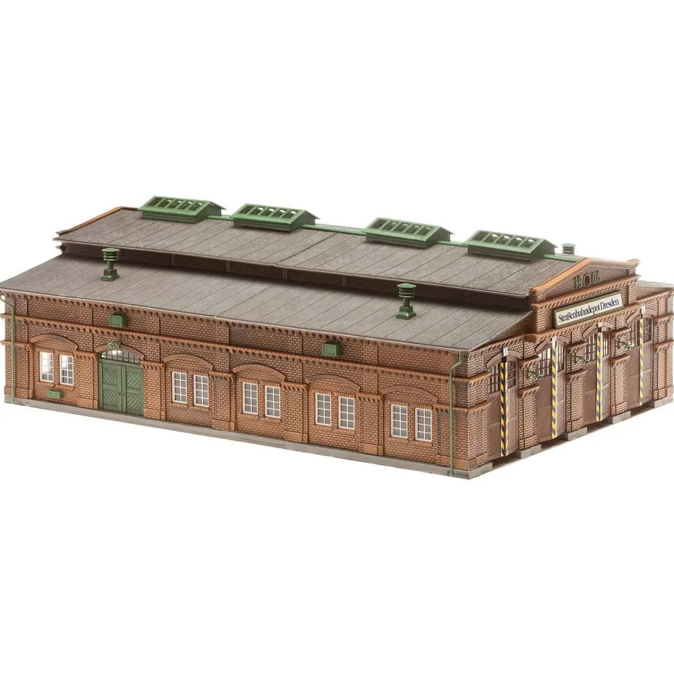 Modélisme HO : Dépôt de tramways de Dresde - Faller