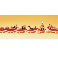 Modélisme HO : Figurines : Bain de soleil - Preiser