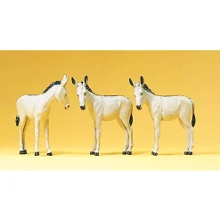 Modélisme HO : Figurines : Set de 3 ânes - Preiser