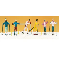 Modélisme HO : Figurines - Skieurs de ski de fond - Preiser