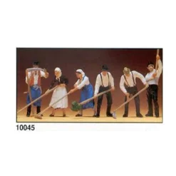 Modélisme HO : Figurines : Set Fermiers - Récolte du foin - Preiser