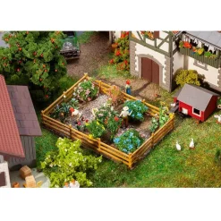 Modélisme HO : jardin d'agrément avec fleurs et buissons - Faller