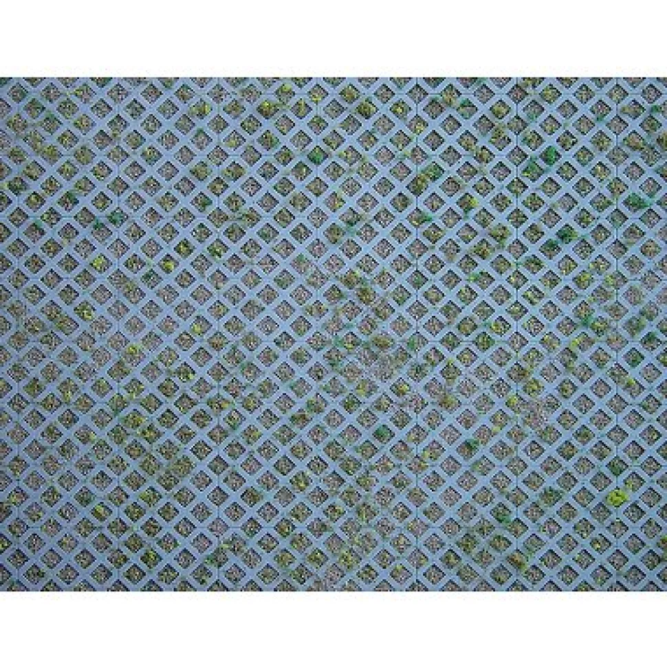 Modélisme HO : Plaque de mur : Briques perforées en losanges avec herbe - Faller