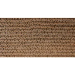 Modélisme HO : Plaque de mur : Grès rouge brun - Faller