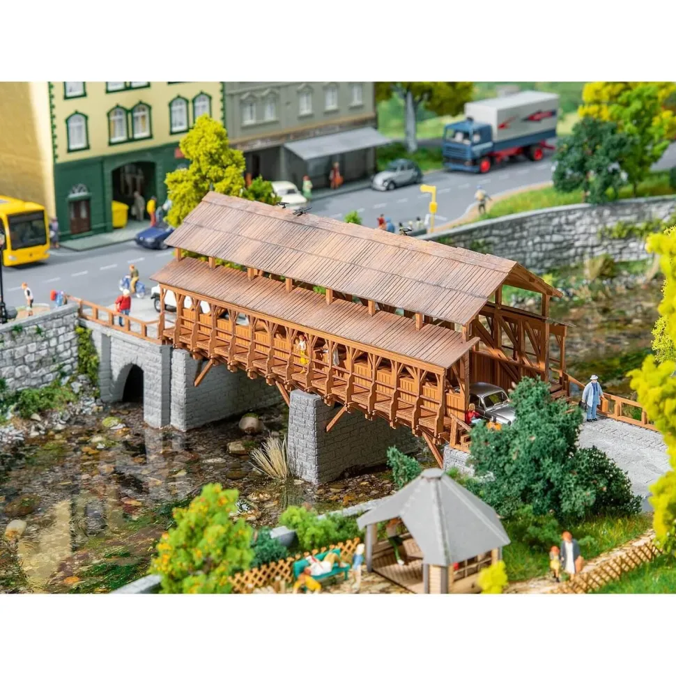 Modélisme HO : Pont ferroviaire en bois - Faller