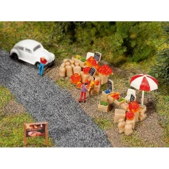 Modélisme N : Accessoires de décor : Stand de vente de rue - Faller