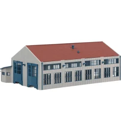 Modélisme N : Hangar à locomotive moderne : 2 emplacements - Faller