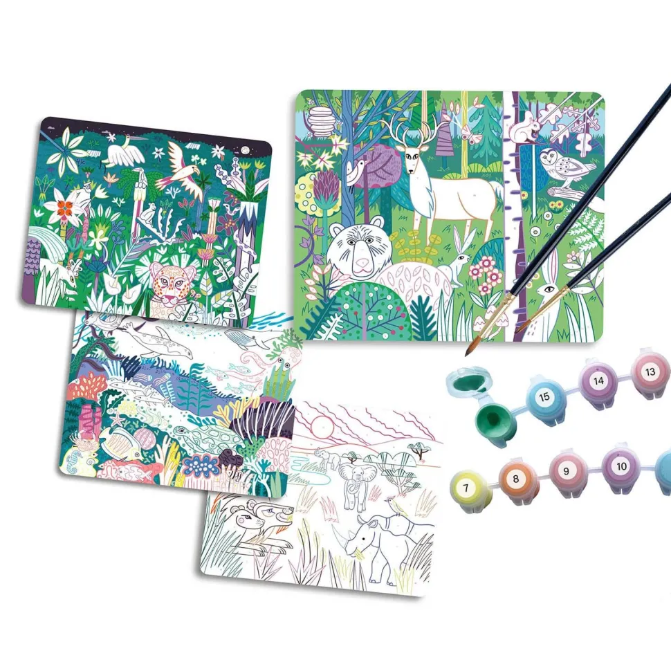 MON COFFRET D'ARTISTE - MES 4 PEINTURES AU NUMÉRO - Editions Auzou