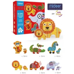 Mon 1er puzzle : Animaux de la jungle - Mideer