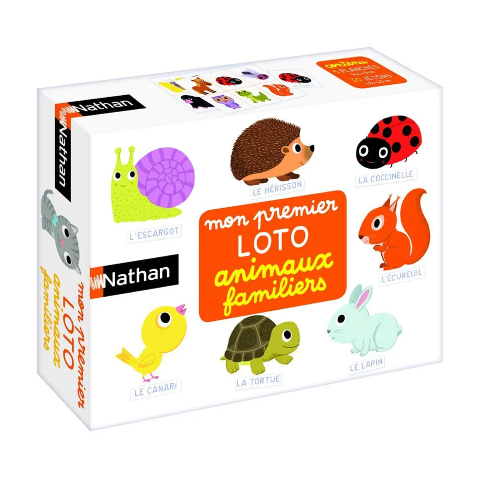 Mon premier loto : Animaux familiers - Nathan