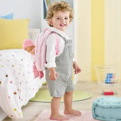 Mon premier poupon Corolle : Sac à Dos Porte-Poupon Peluche Rose pour poupon 30 cm - Corolle