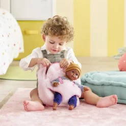 Mon premier poupon Corolle : Sac à Dos Porte-Poupon Peluche Rose pour poupon 30 cm - Corolle