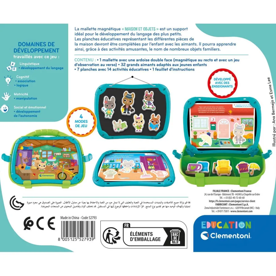 Montessori : Malette Magnétique - La vie à la maison - Clementoni