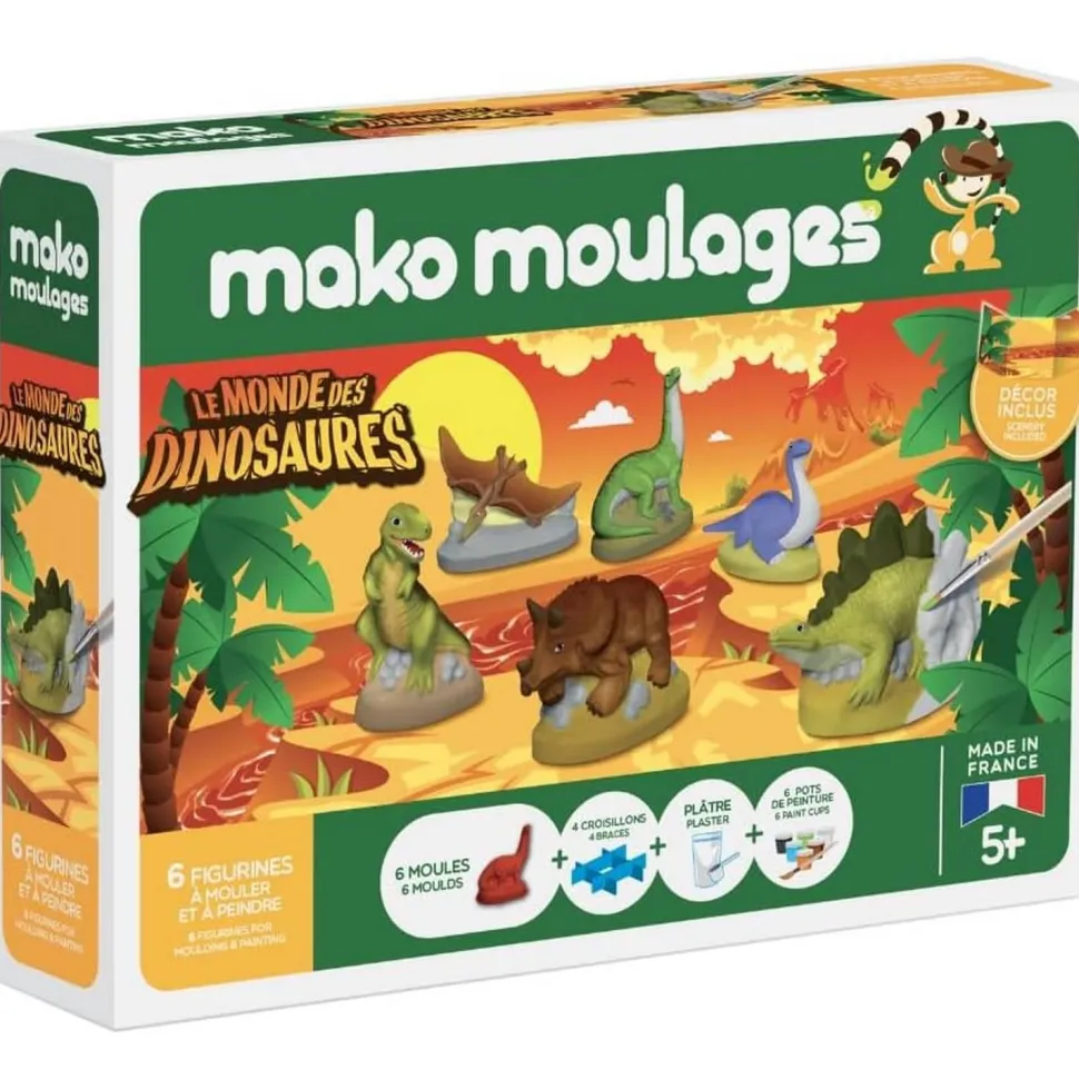 Moulage en plâtre : Le Monde Des Dinosaures - Mako Creations