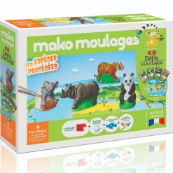 Moulage en plâtre Mako créations : 4 moules -Les espèces protégées - Mako Creations