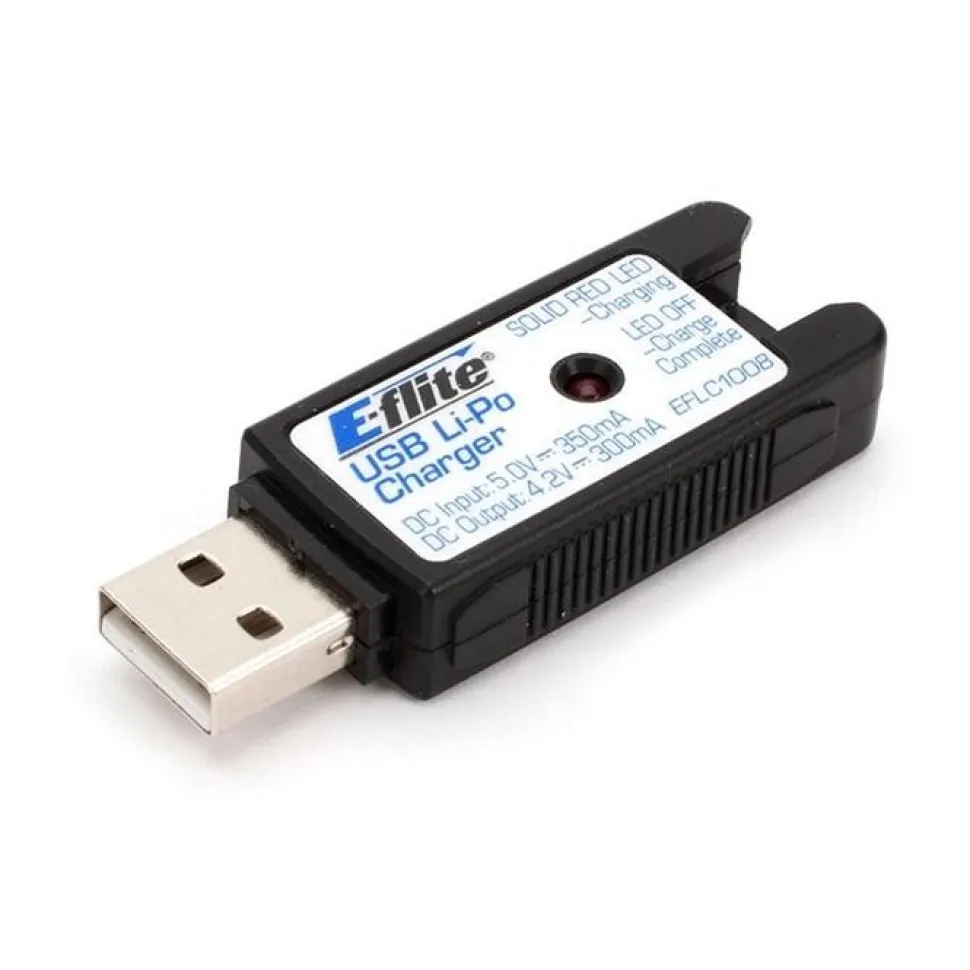 Nano QX - Chargeur de batterie LI-Po 1S 350mA, prise USB - EFLC1008 - Blade