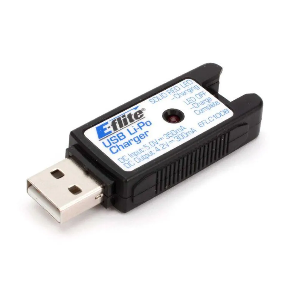 Nano QX - Chargeur de batterie LI-Po 1S 350mA, prise USB - EFLC1008 - Blade