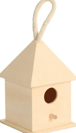Nichoir en bois prêt à décorer, Dim. 7 x 7 x 11 cm - Eduplay