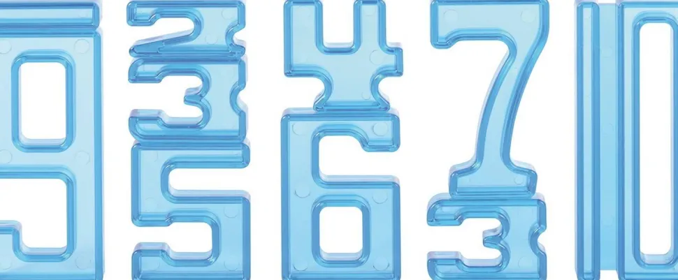 Nombres à empiler translucides, set de 140 - Eduplay