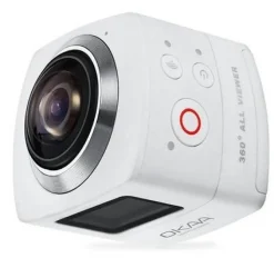 OKAA 360 Degree Panoramic Sports Action Camera WiFi 1440P 30FPS Blanche - BGD
