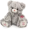 Ours en peluche Rouge Kaloo : Maé Gris prestige 24 cm - Kaloo