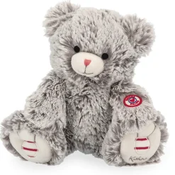 Ours en peluche Rouge Kaloo : Maé Gris prestige 24 cm - Kaloo