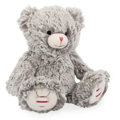 Ours en peluche Rouge Kaloo : Maé Gris prestige 24 cm - Kaloo