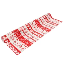 Papier cadeau largeur 50 cm : Rouge et blanc - Beaumont