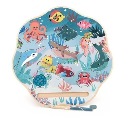 Pêche à la ligne magnétique en bois : Les océans - Vilac