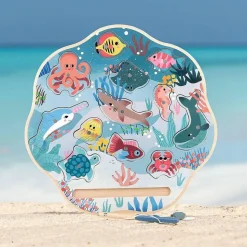 Pêche à la ligne magnétique en bois : Les océans - Vilac