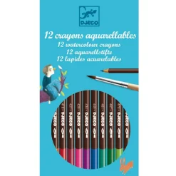 Peinture 12 crayons aquarellables Lapin - Djeco