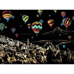 Peinture à gratter : Montgolfières en Turquie - Figured'Art