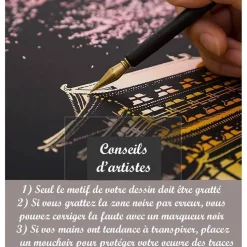 Peinture à gratter : Tour Eiffel à Paris - Figured'Art