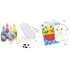 Peinture à l'éponge : Les aventures des doudous - Djeco