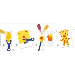 Peinture à l'éponge : Les aventures des doudous - Djeco