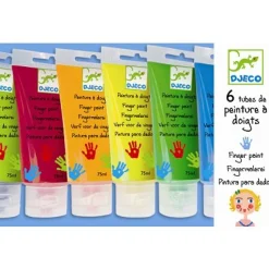 Peinture 6 tubes de peinture à doigts - Djeco