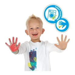 Peinture au doigt pastel 6 couleurs x 45 mL - SES Creative