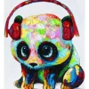 Peinture au numéro : Petit Panda et Casque - sans châssis en bois - Figured'Art