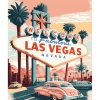 Peinture au numéro : Affiche Vintage Las Vegas - sans châssis en bois - Figured'Art
