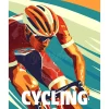 Peinture au numéro : Affiche sportive Cyclisme - sans châssis en bois - Figured'Art