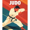 Peinture au numéro : Affiche sportive Judo - sans châssis en bois - Figured'Art
