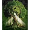 Peinture au numéro : Arbre Yin et Yang - sans châssis en bois - Figured'Art