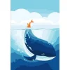 Peinture au numéro : Baleine bleue - sans châssis en bois - Figured'Art
