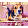 Peinture au numéro : Beagle Mignon - sans châssis en bois - Figured'Art