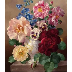 Peinture au numéro : Beau Bouquet - sans châssis en bois - Figured'Art