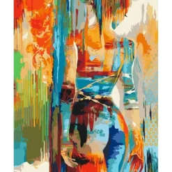 Peinture au numéro : Beauté en couleurs - toile tendue sur châssis - Figured'Art