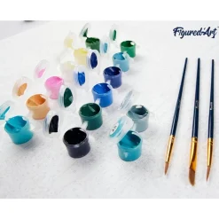 Peinture au numéro : Bouquet de Lupin - toile tendue sur châssis - Figured'Art