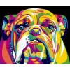 Peinture au numéro : Bulldog Pop Art - sans châssis en bois - Figured'Art